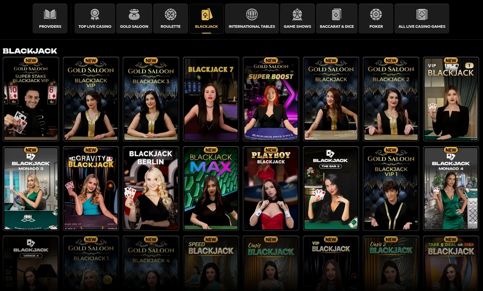 Wild Dice casino en ligne interface de jeux